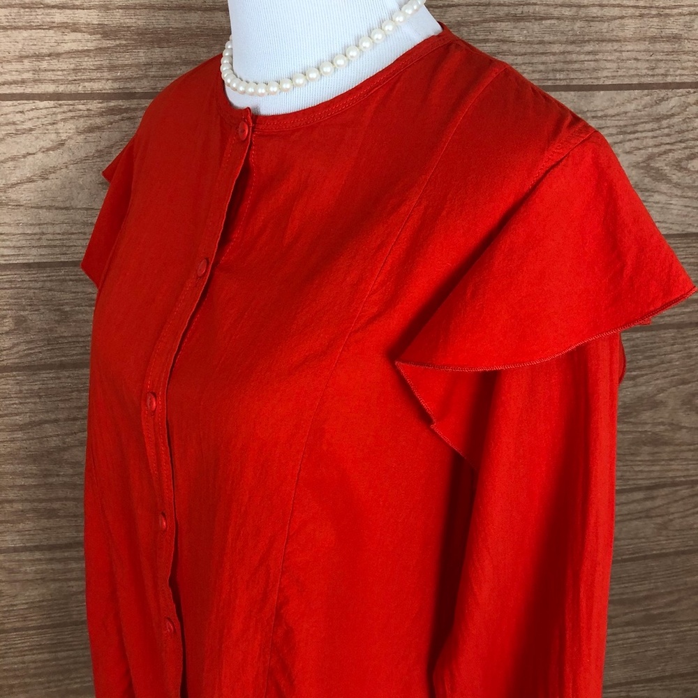 Current Elliott Asley Button Down Ruffle Shirt - image 4